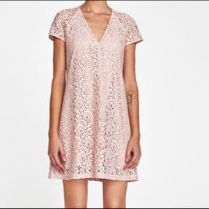 Zara Pink Lace Dress